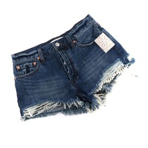 Free People Women's Shorts Avery Blue Denim Sz 27
